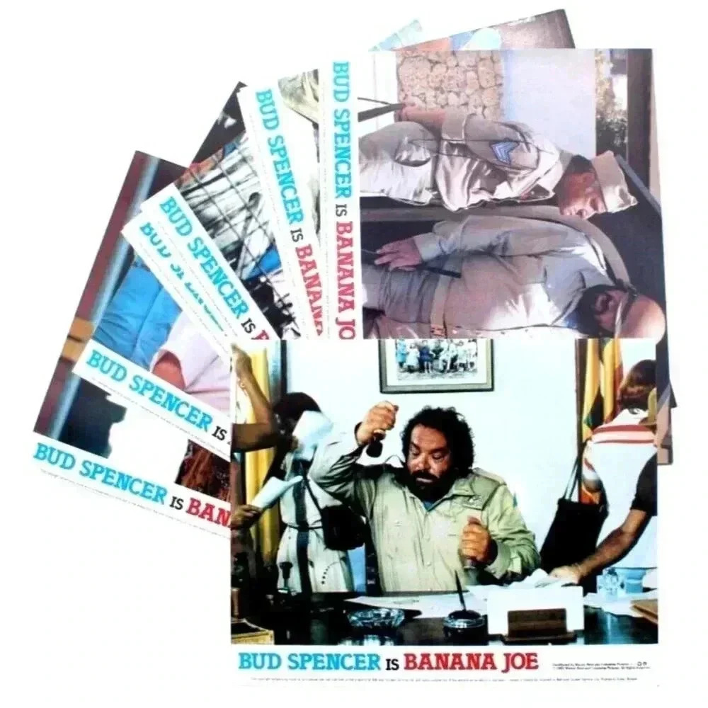 12 Vtg 1982 Bud Spencer Is Banana Joe Movie Film Press Kit Lobby Card 8X10